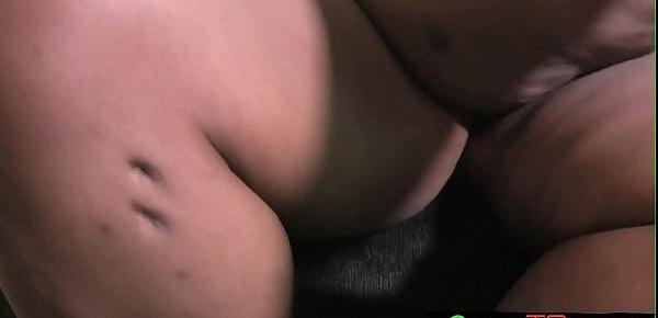  Bigtitted ebony BBW wanking her dong